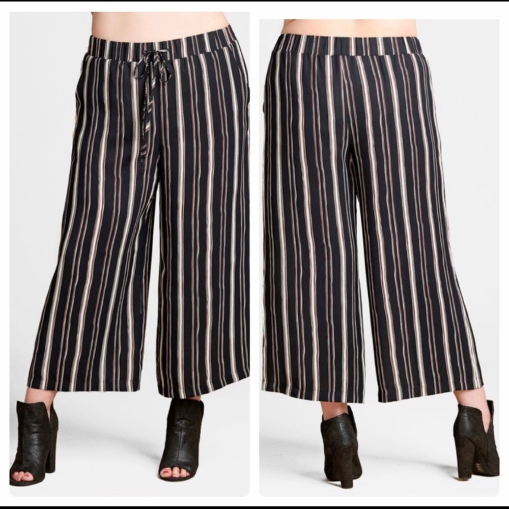 NEW MADE IN USA WIDE LEG ANKLE PANTS!! - Picture 4 of 7